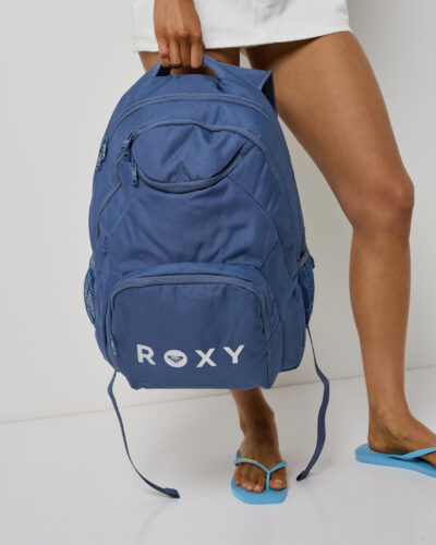Roxy Shadow Shell Solid Backpack in Blue