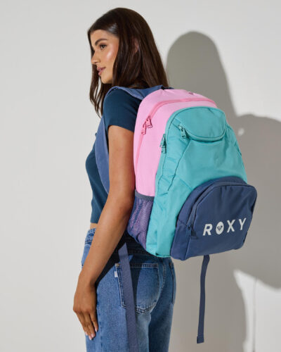 Roxy Shadow Shell Solid Backpack in Pink