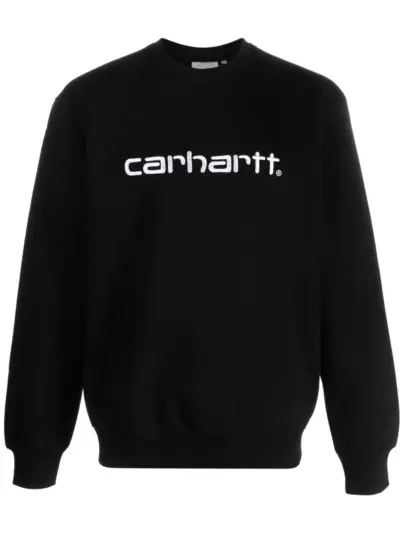 Carhartt WIP logo-embroidered crew-neck sweatshirt - Black