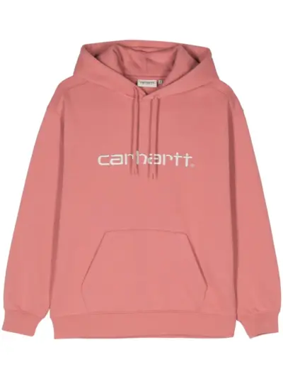 Carhartt WIP logo-embroidered hoodie - Pink