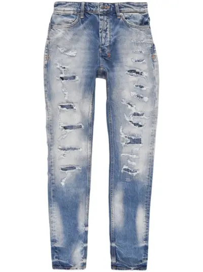 Ksubi ripped-detail slim-fit jeans - Blue