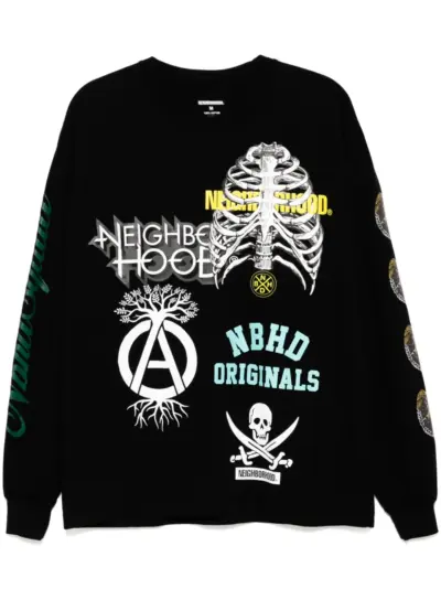 Neighborhood graphic-print T-shirt - Black