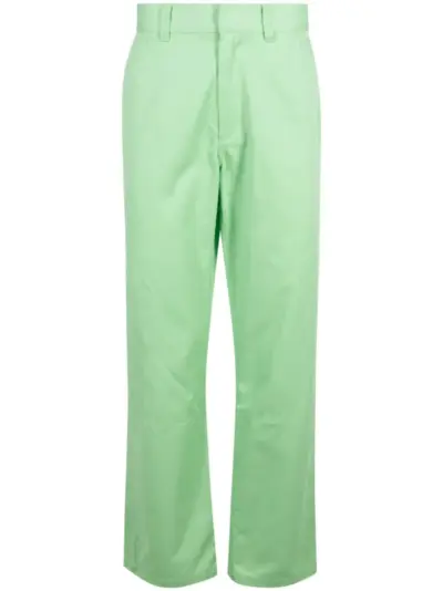 Supreme straight-leg cotton trousers - Green