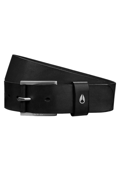 Nixon Americana Leather Belt XS - Black / Silver