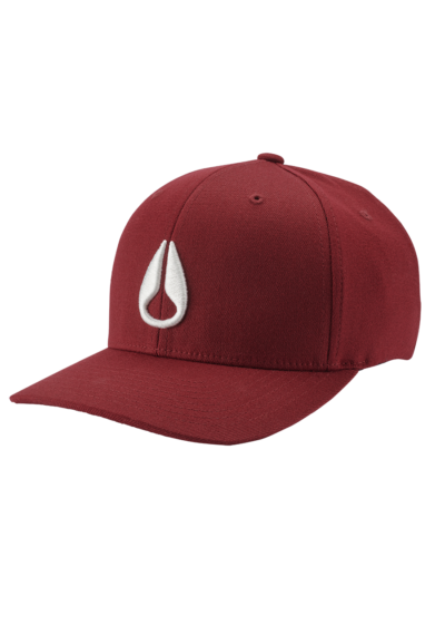 Nixon Deep Down Flex Fit Hat S/M - Burgundy / White