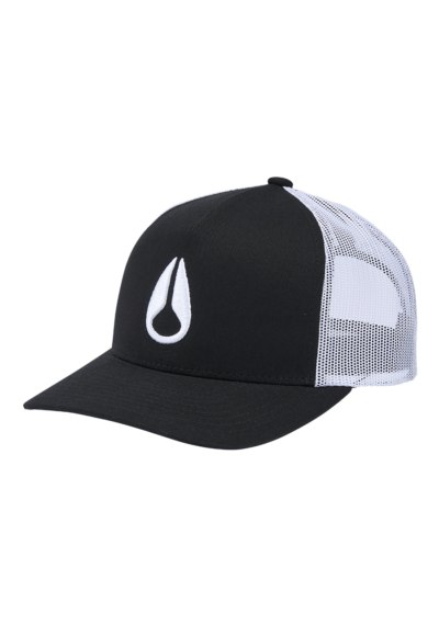 Nixon Iconed Trucker Hat - Black / White / White