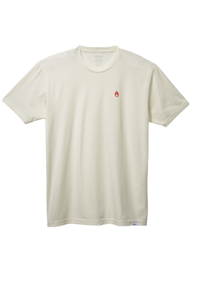 Nixon Sparrow Short Sleeve T-Shirt S - Natural / Red
