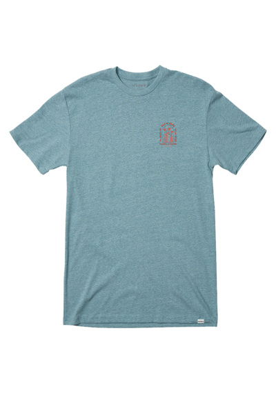 Nixon Temple Short Sleeve T-Shirt S - Heather Pacific