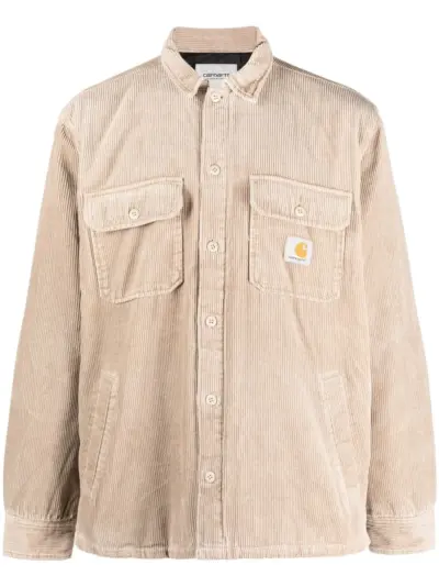 Carhartt WIP logo-patch buttoned shirt - Brown