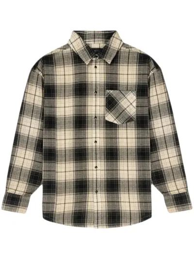 Purple Brand Wordmark Plaid Western Shirt 'Brown' "Brown"