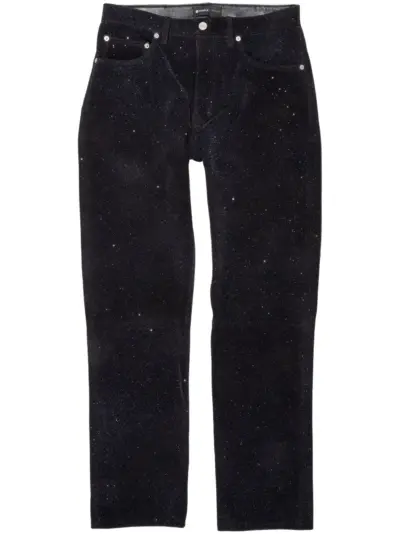 Purple Brand leather straight-leg trousers - Black