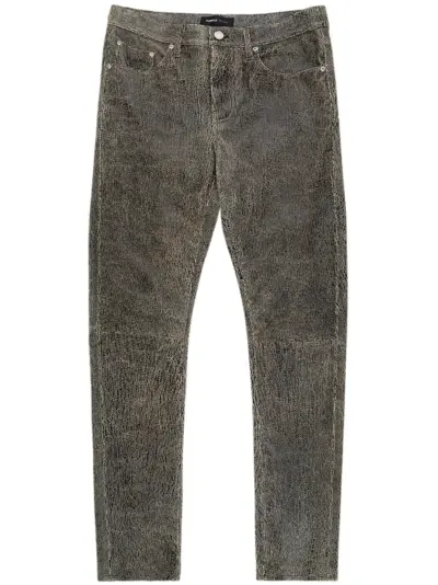 Purple Brand leather trousers - Black