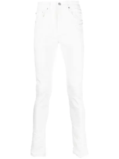 Purple Brand logo-patch skinny-cut jeans - White
