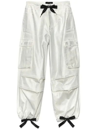 Purple Brand metallic cargo trousers - Silver