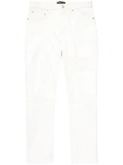 Purple Brand straight-leg leather trousers - White