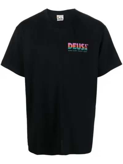 Deus Ex Machina chest-logo crewneck T-shirt - Black