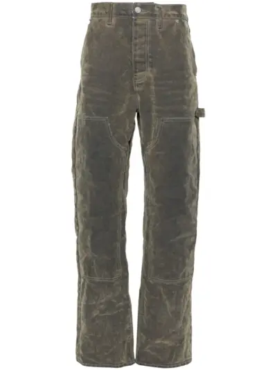 Purple Brand P015 flocked carpenter jeans - Green