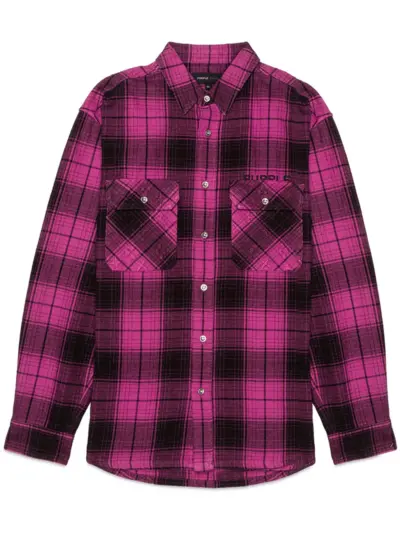 Purple Brand checked cotton shirt - Pink