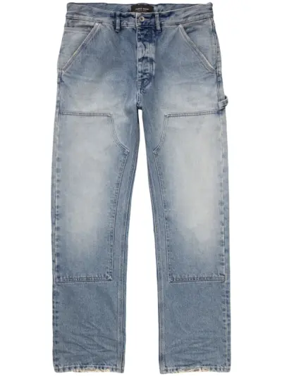 Purple Brand faded-effect low-rise jeans - Blue