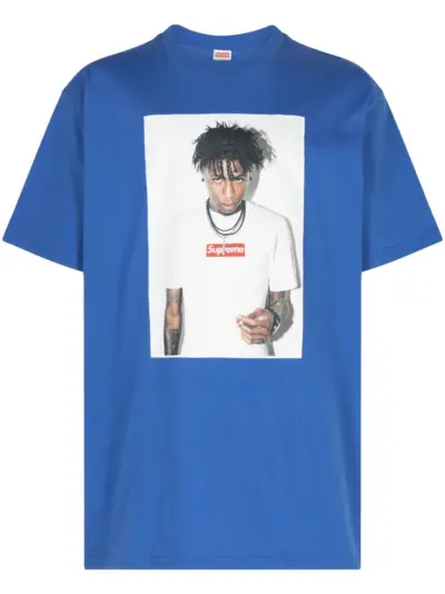 Supreme NBA Youngboy cotton T-shirt - Blue