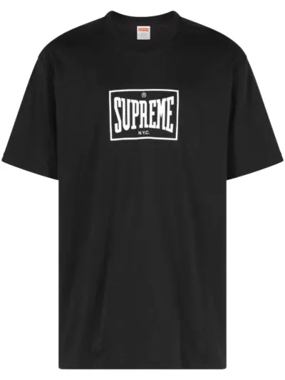 Supreme Warm Up cotton T-shirt - Black