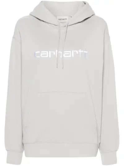 Carhartt WIP W' Hooded logo-embroidered hoodie - Grey