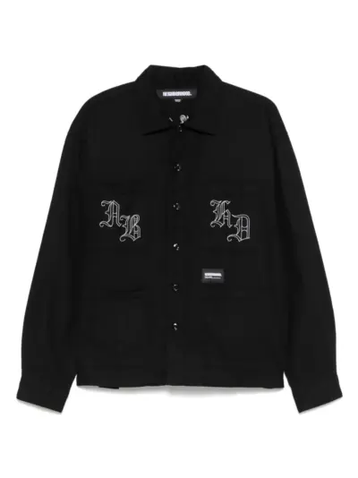 Neighborhood embroidered shirt - BLACK