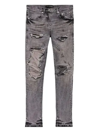Purple Brand Stitch Patch Repair jeans - Grey