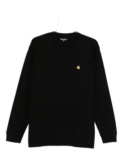 Carhartt WIP logo-embroidered long-sleeve T-shirt - Black
