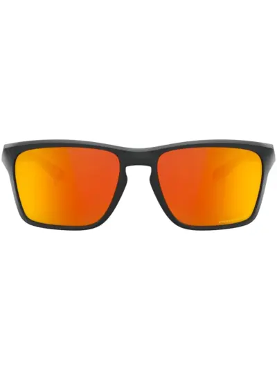 Oakley Sylas mirrored wayfarer-frame sunglasses - Black