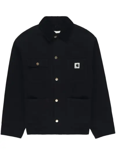 Carhartt WIP logo-patch cotton shirt jacket - Black