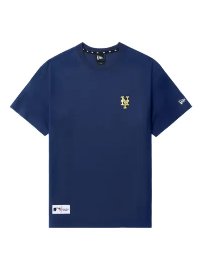 NEW ERA CAP logo-embroidery T-shirt - Blue