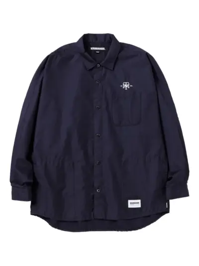 Neighborhood back-logo cotton shirt - Blue