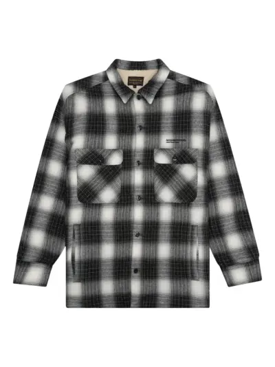 Neighborhood check-pattern shirt - Black