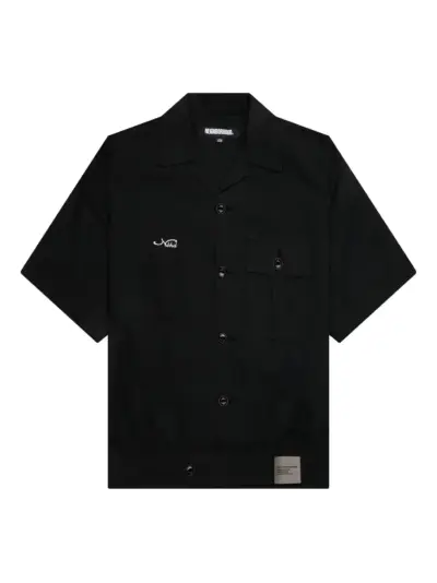 Neighborhood embroidered-logo shirt - Black