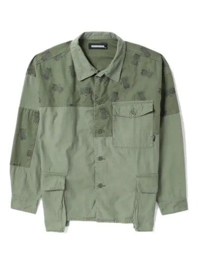 Neighborhood pineapple-print cotton shirt - Green