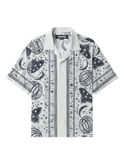 Neighborhood printed short-sleeve shirt - White