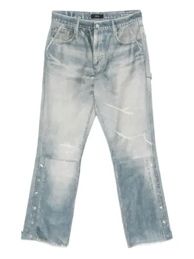 Purple Brand button-fastening distressed jeans - Blue