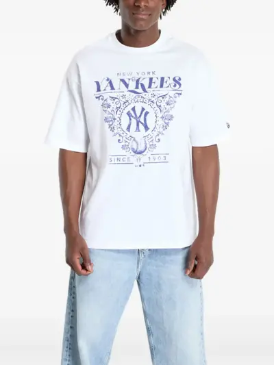 NEW ERA CAP New York Yankees floral-print T-shirt - White
