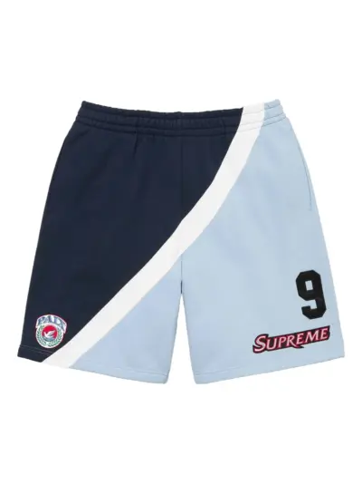 Supreme Equipe colour-block track shorts - Blue