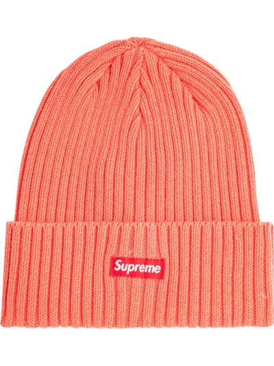 Supreme overdyed ribbed-knit beanie - Orange