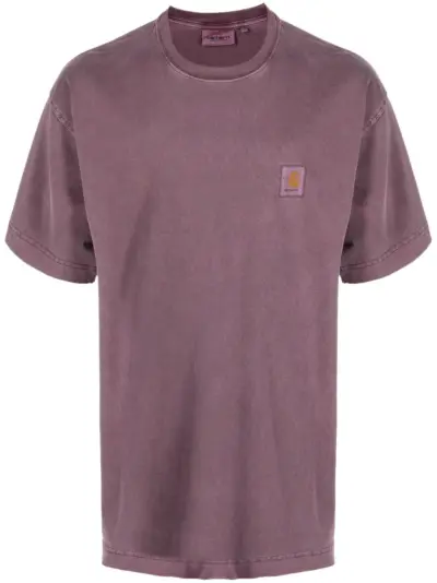 Carhartt WIP logo-patch short-sleeved T-shirt - Purple