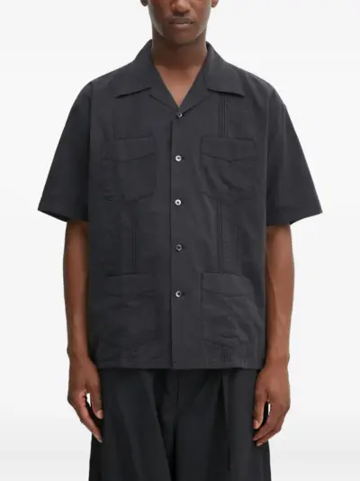 Neighborhood multi-pocket short-sleeve shirt - Black
