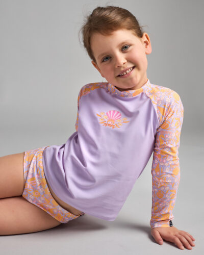 Rip Curl Toddlers' Rainbow Tide Long Sleeve Rash Vest Set Size 1-2