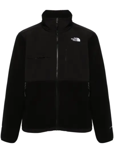 The North Face logo-print fleece jacket - Black
