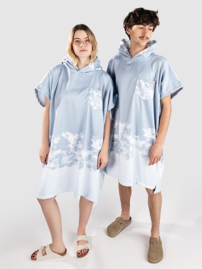 After Gradient Surf Poncho bleached blue