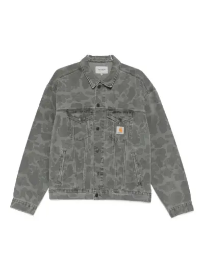 Carhartt WIP Helston camouflage buttoned jacket - Grey