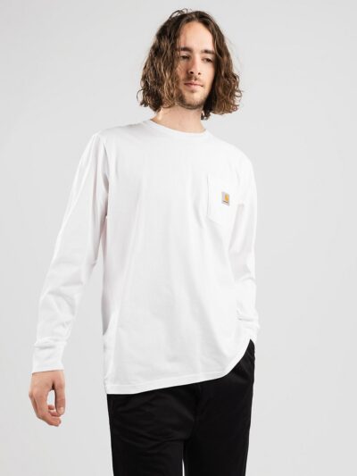Carhartt WIP Pocket Long Sleeve T-Shirt white