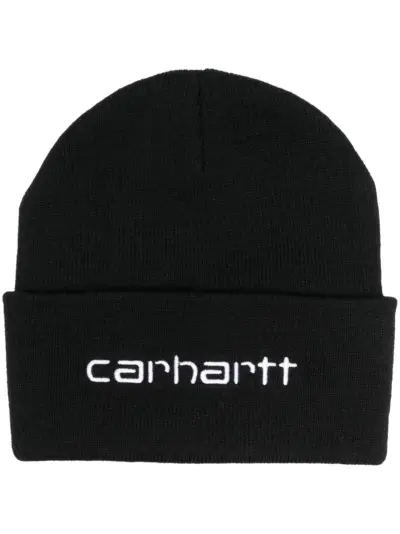 Carhartt WIP Script logo-embroidered beanie - Black