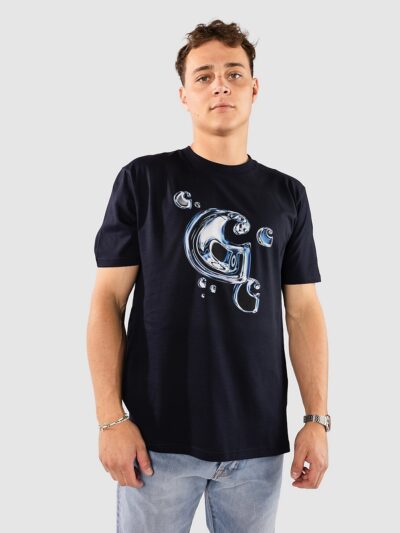 Carhartt WIP Solar Chrome C-Logo T-Shirt dark navy